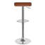  Aryelle Bar Stools Set of 4, Adjustable Height Bar Stools, Counter Barstools with Leather Cushion and Metal Round Base, Bar Height Chairs for Kitchen Island, Brown-930700345-925526235