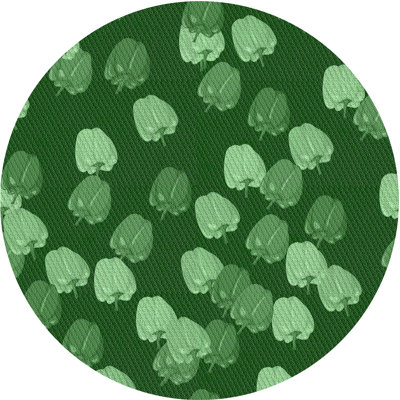 Tapis vert/bleu foncé à motifs