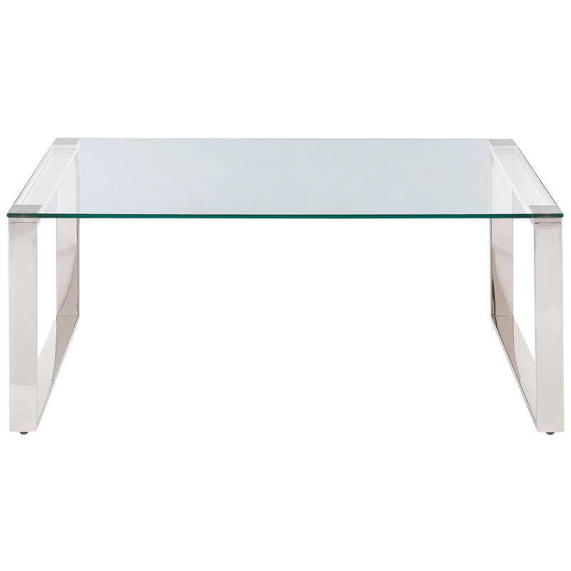 Cambrey Sled Coffee Table, Silver 
