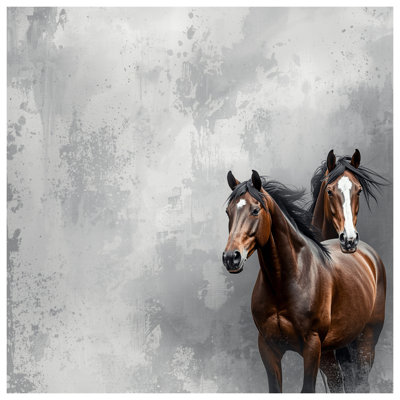 Two Running Horses Wall Tapestry - Horses Wall Decor