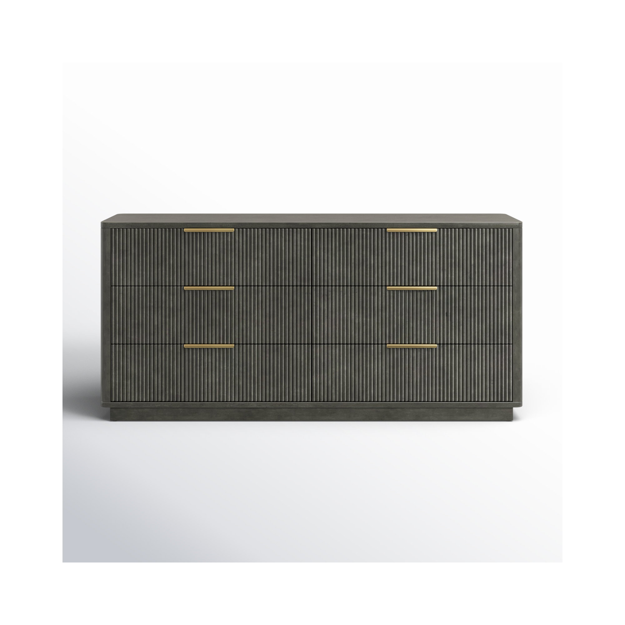 Akira 6 - Drawer Double Dresser, Gray Wash