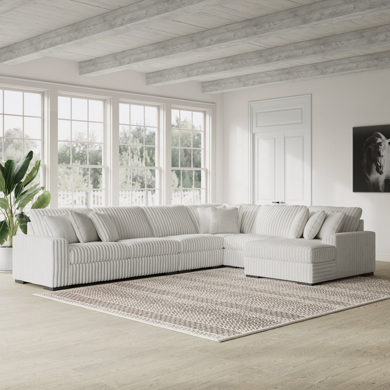 Canapé modulaire 5 pièces avec méridienne Stupendous, Left Hand Facing, 41" H x 172" W x 135" D