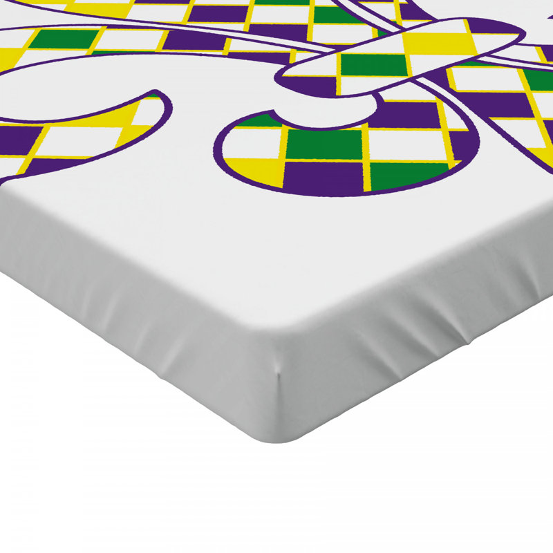 Microfiber Geometric Fitted Sheet, Full Fitted Sheet