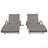 K&K 80'' Outdoor Wicker Chaise Lounge Chairs Set Of 2, Patio Rattan Reclining Chair Pull-Out Side Table W/ 5-Level Adjustable Backrest Ergonomic Wave Design Pool Sunbathing Recliners, Gray-306660218