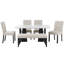 Ensemble de table de salle à manger 6 pièces avec chaises rembourrées et banc Lovejoy-120854909-120854906-120854907