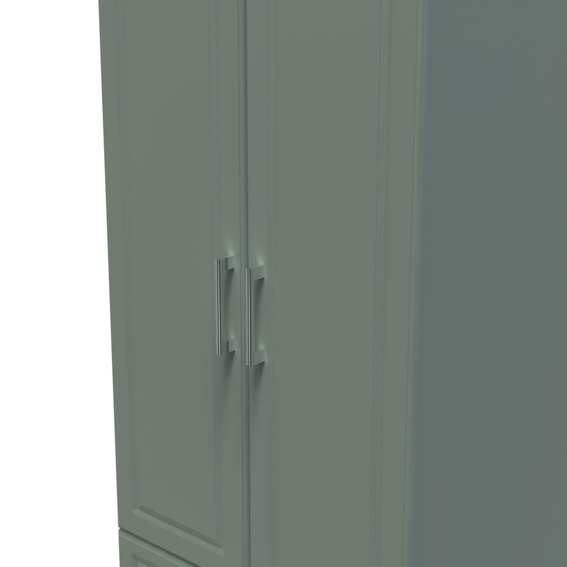 Aalysia Manufactured Wood Wardrobe, Reed Green/Bardolino Oak