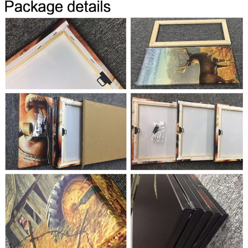 3 Piece No Frame Print on Canvas