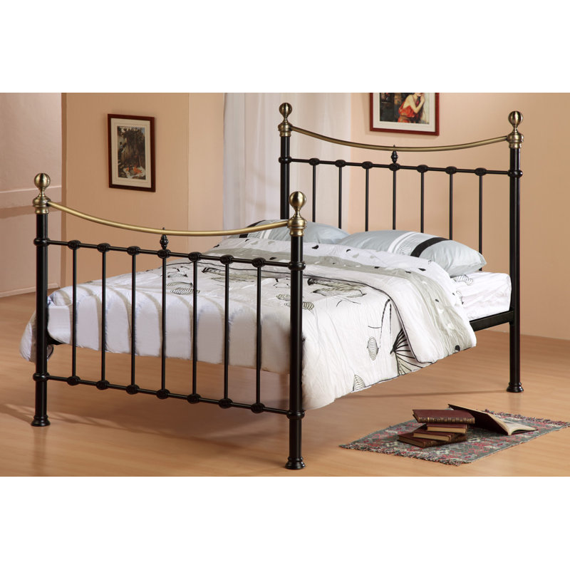 Solid Wood Bed, Black, Kingsize (5')