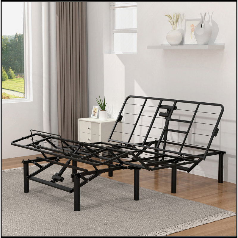 Adjustable Bed Base Frame Head And Foot Incline Quiet Motor Queen Size Zero Gravity, Dual USB A+C Ports, Remote Control With ZG And Memory Keys