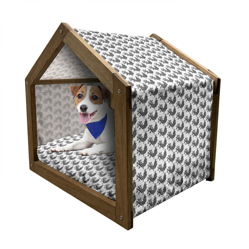 Niche pour chien en bois, H 32,28 po x l 39,37 po x P 28,35 po