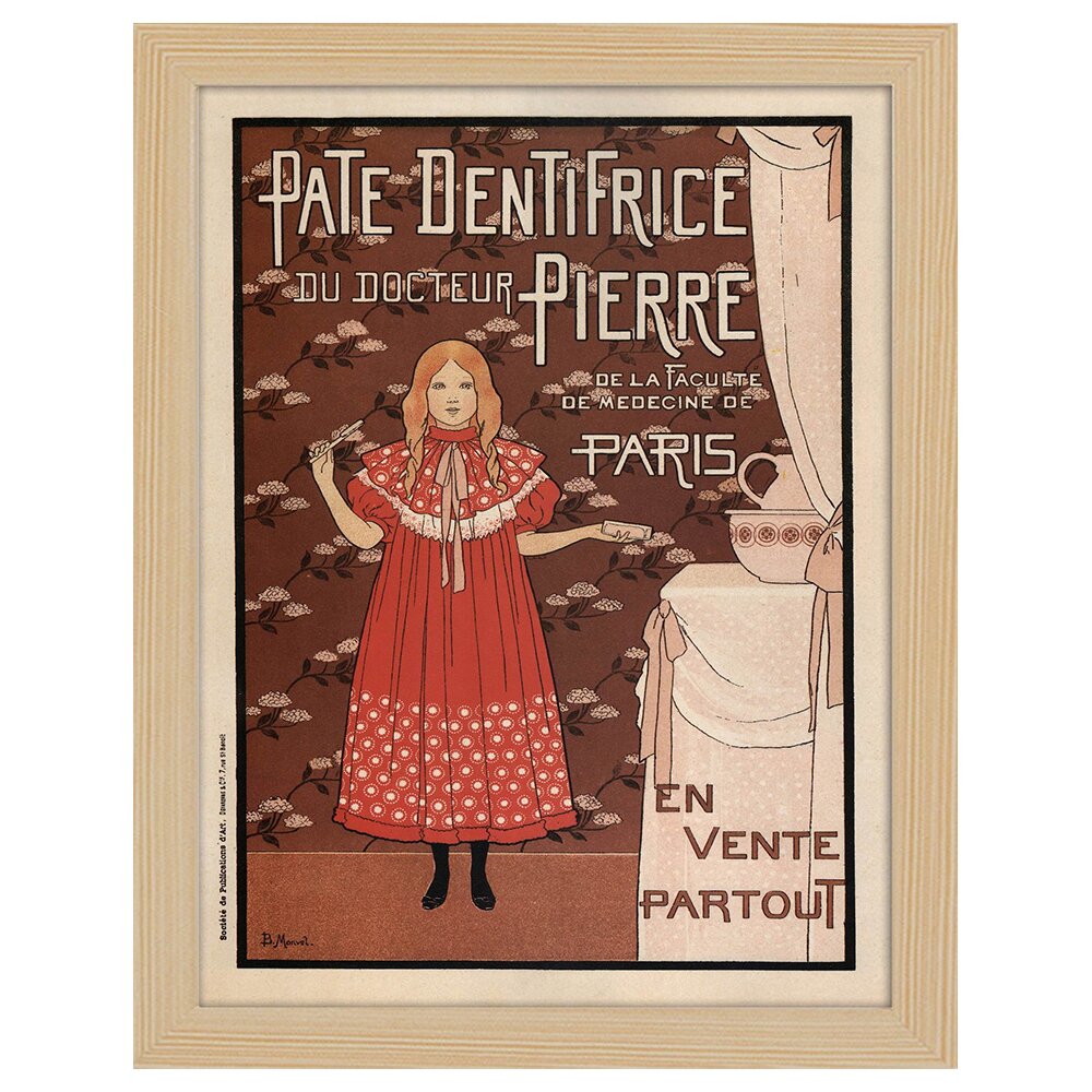 Leinwandbild Vintage Artistic Poster Pâte Dentifrice Du Docteur Pierre