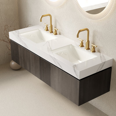 Meuble-lavabo moderne (avec meuble-lavabo et lavabo) avec rangement