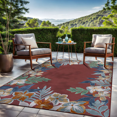 Tapis floral d'intérieur pour l'extérieur