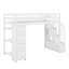 Lit mezzanine simple avec tiroirs et escaliers