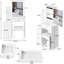 Petit meuble-lavabo moderne avec tabouret 29,2 po