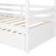 Lit simple en bois avec lit gigogne simple (blanc)