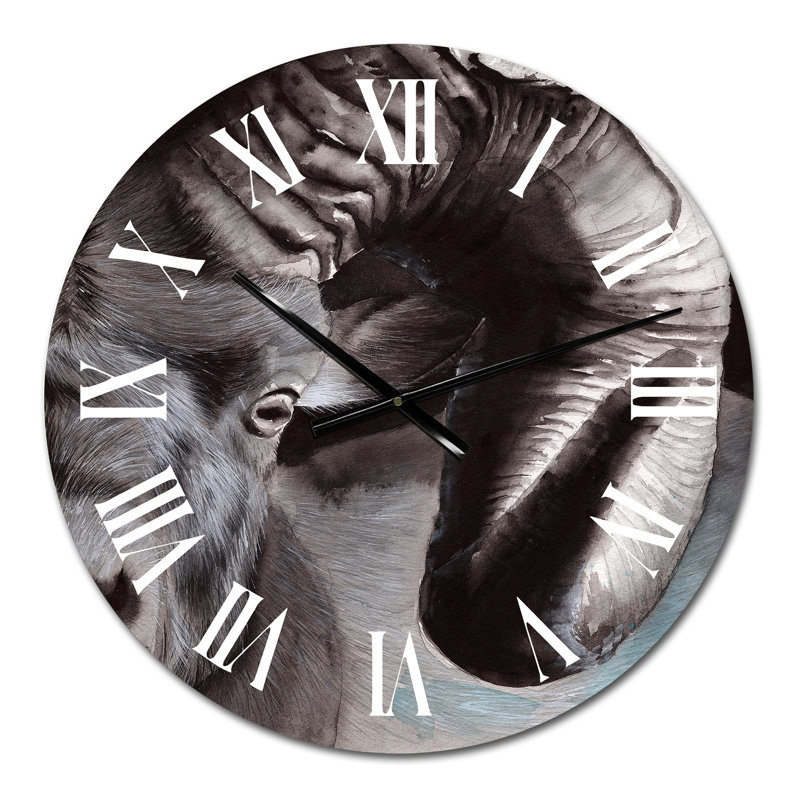 Portrait d'un bélier avec corne enroulée - Horloge murale nautique et côtière, Petit