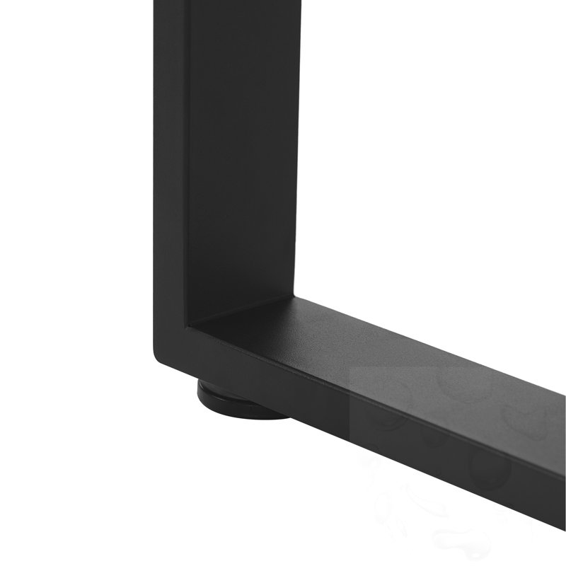 Banc en bois avec pieds en métal, Noir