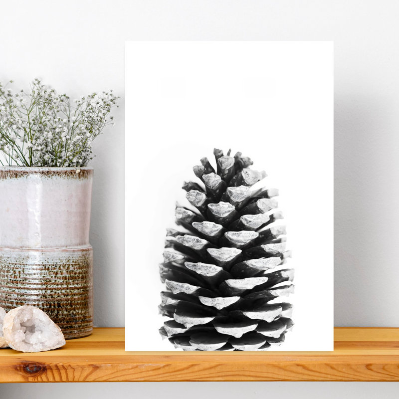Pinecone, art mural abstrait contemporain, H 18 po x l 12 po