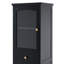 Armoire d'appoint de salle de bain 63 "avec portes et tiroirs en verre Dispositif-1341630078