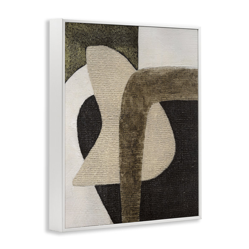 «Boho Modern Shape Pattern», art de la giclée encadrée par Vanna Lam, Giclée encadrée blanc bord de mer, H 20 po x l 16 po