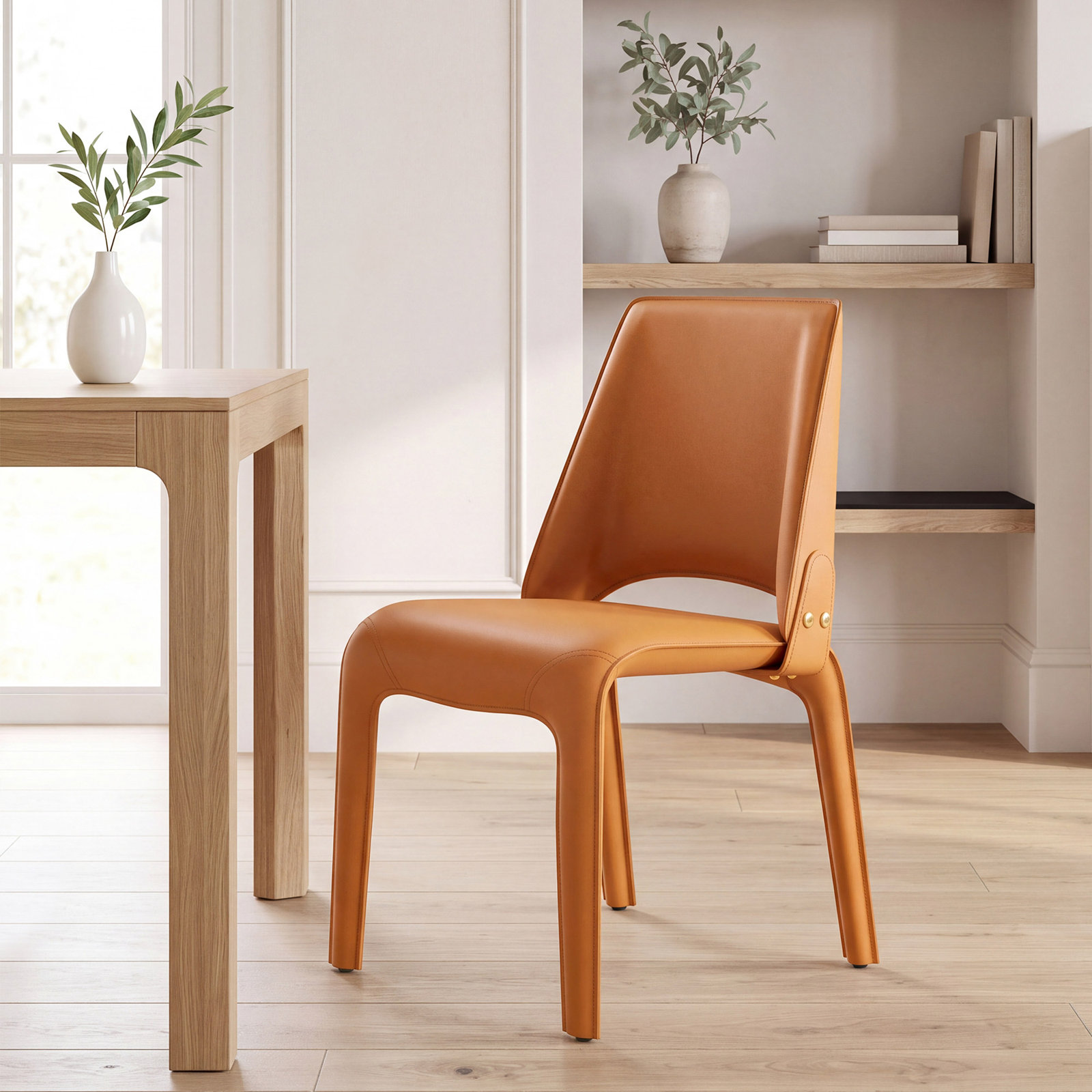 Vannes Dining Chair, 1, Orange, No Assembly Needed