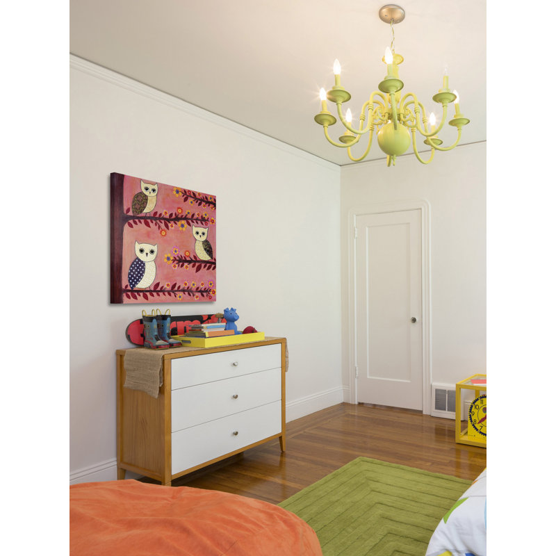 «3 Wise Owls» par Vanessa Sascalia, reproduction sur toile tendue, H 18 po x l 18 po x P 1,5 po