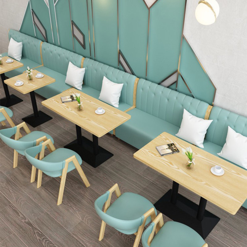 Banc rembourré en similicuir Fashion Cafe Dessert Shop