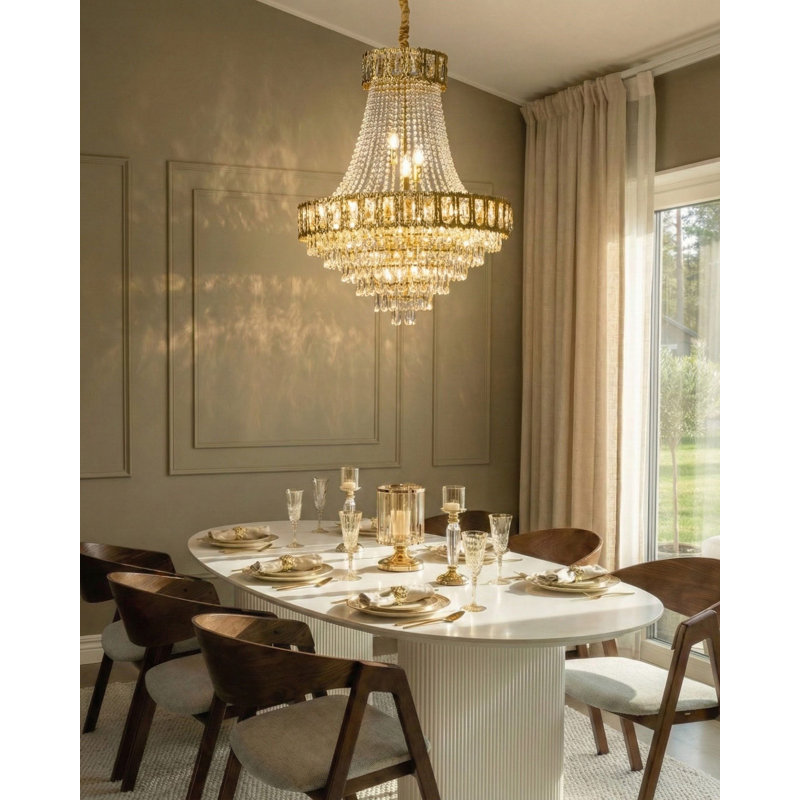 18 - Light Gold Chandelier Pendant