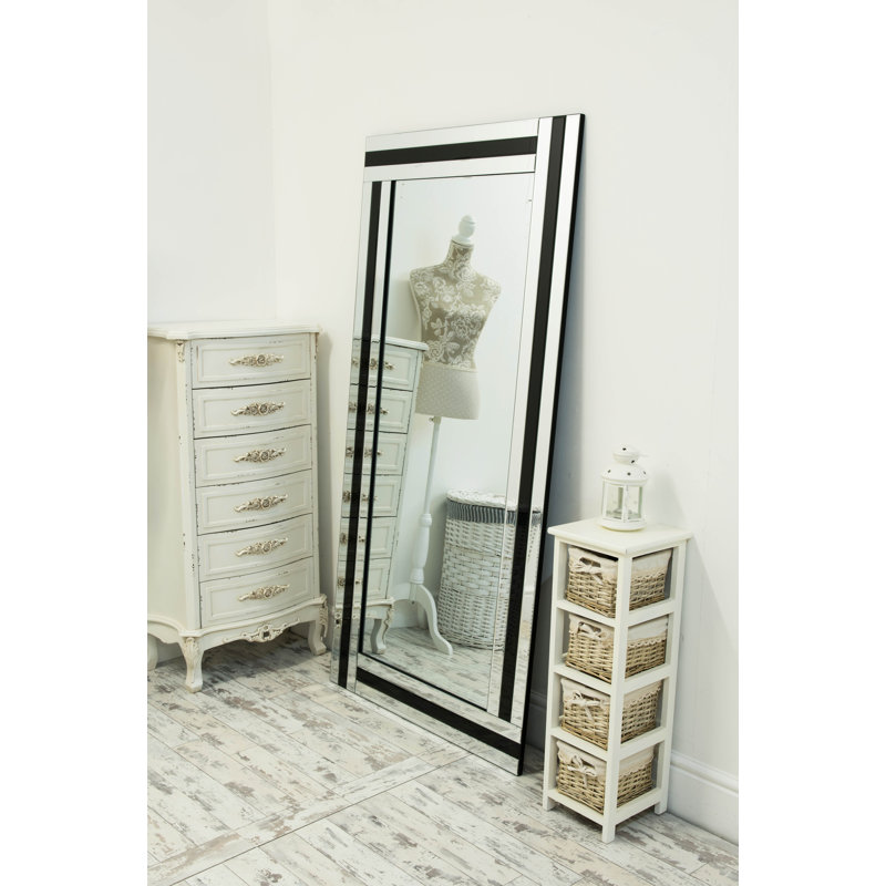Weslyn Wood Flat Wall Mirror
