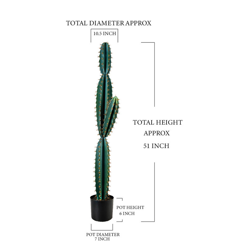 Cactus artificiel en pot 51 "