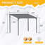 Pavillon de jardin d'extérieur à fixation murale 8 pi x 10 pi pour terrasse en acier galvanisé-126449625