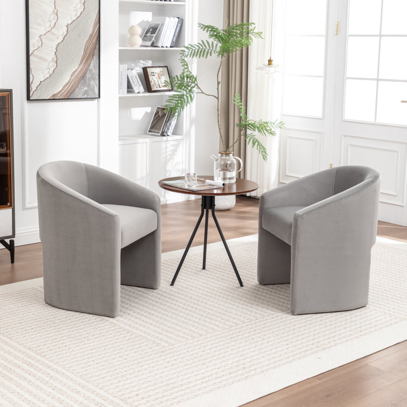 Chaise rembourrée Halley, Gris
