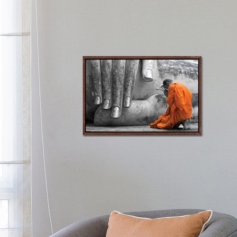 The Offering by Danita Delimont - Print on Canvas, 45.72cm H x 66.04cm W x 3.81cm D, Classic Brown Wood Framed
