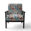 Fauteuil d'appoint rembourré bohémien et éclectique rose et bleu