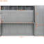 Lit escamotable gris pleine grandeur, conception d'espace, garde-robe intégrée, matelas de 8 à 10 po
