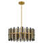 Luminaire suspendu en or brossé 12 lumières Richards-128730251-128730252