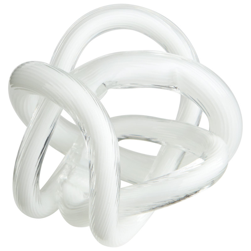 Sculpture entrelacée, H 3,25 po x l 3,25 po x P 3,25 po