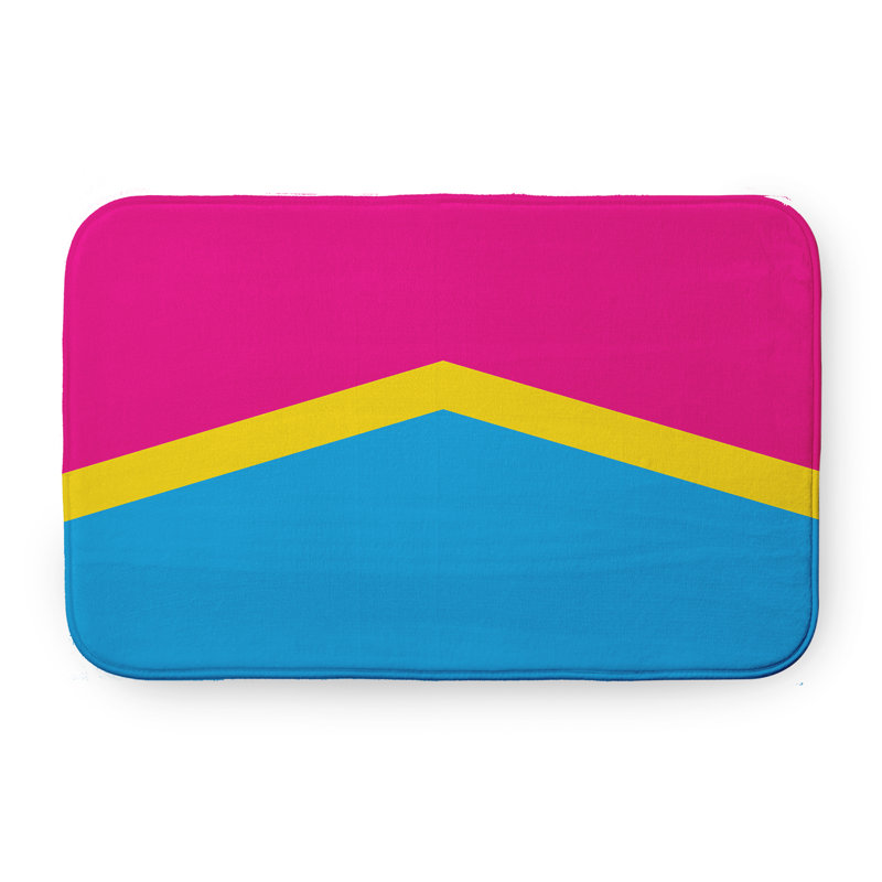 Tapis de bain Aikaterini, Rose /Bleu