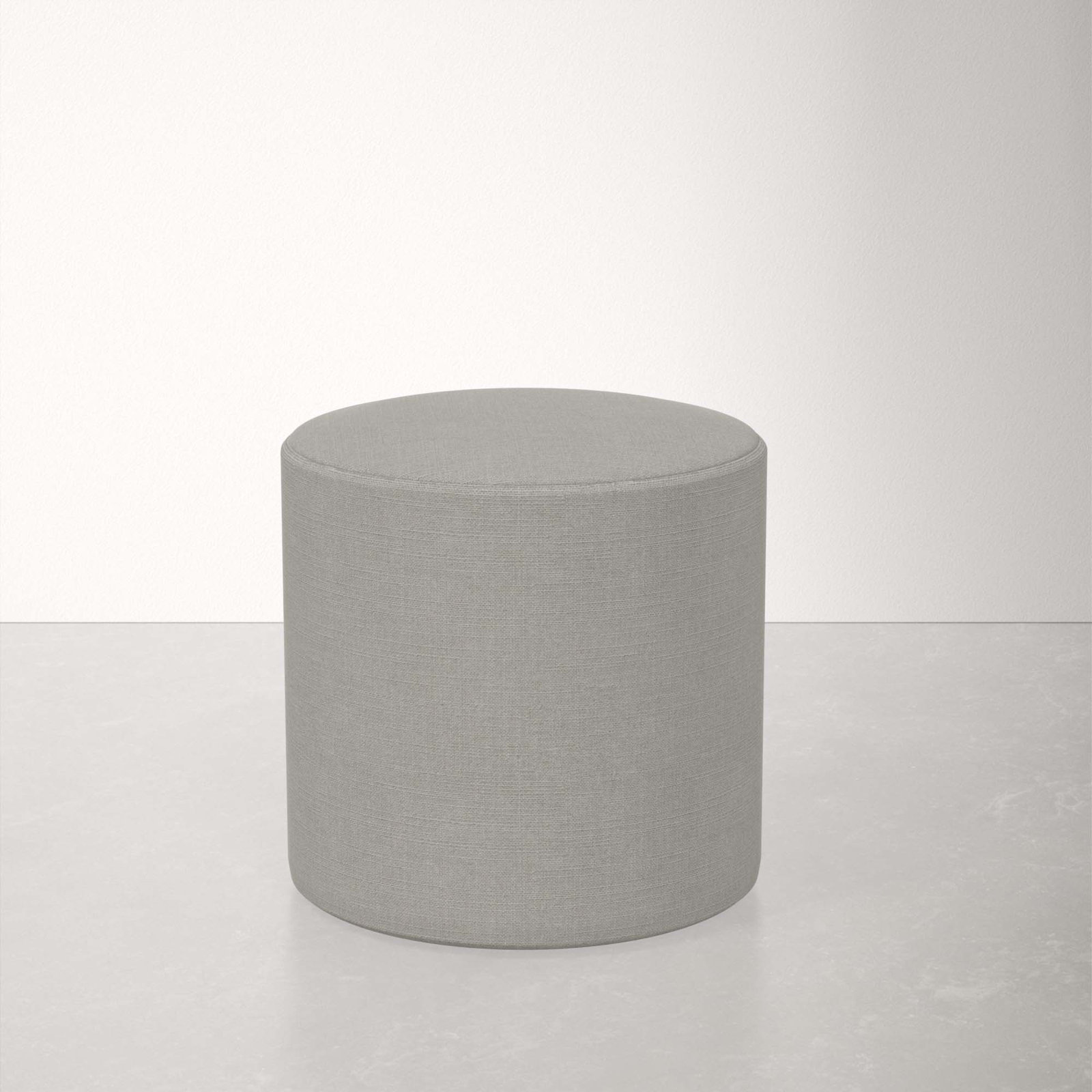 Orlando Upholstered Ottoman, Classic Grey Linen