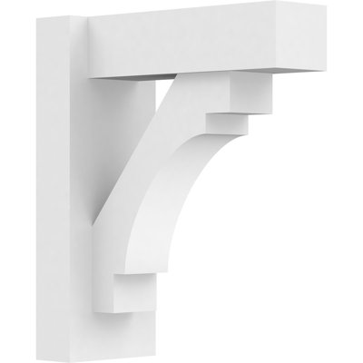 5"W X 12"D X 14"H Merced Signature Urethane Outlooker with Block Ends, Primed Tan