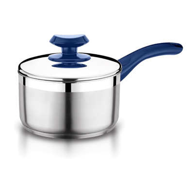 Casserole en acier inoxydable avec couvercle YBM Home (18/10)