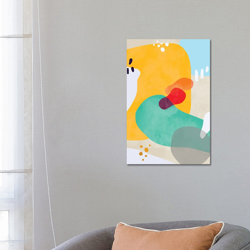 Organic Modern Bold Shapes - Wrapped Canvas Painting - Wrapped Canvas Painting, 66.04 cm H x 45.72 cm W