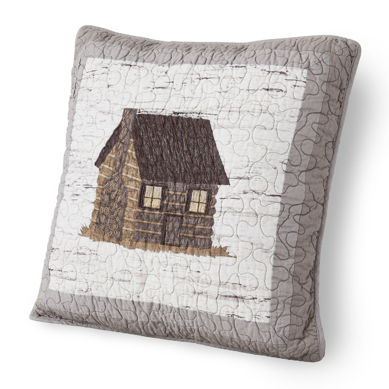 Coussin en coton Birch Forest Cabin