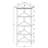 4-Shelf Tall Wood Corner Bookcase With Open Bookshelves-125465785