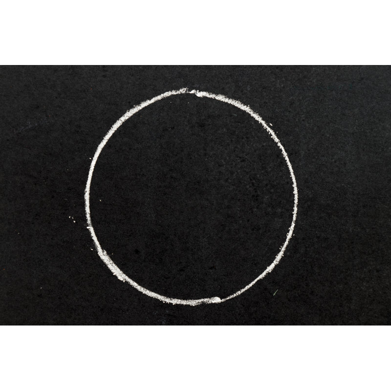 Chalk Circle Shape by Bankrx - Wrapped Canvas Print, 30cm H x 46cm W x 3.8cm D