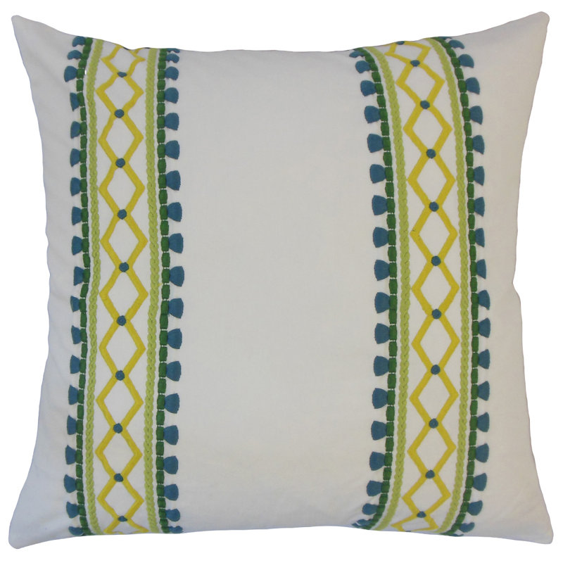Rawiya Square Pillow Cover & Insert, 24" x 24", Rhubarb
