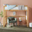 Lit mezzanine simple en bois massif avec échelle intégrée Iyali-107267950