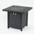 28-inch Iron Square Propane Fire Pit Table