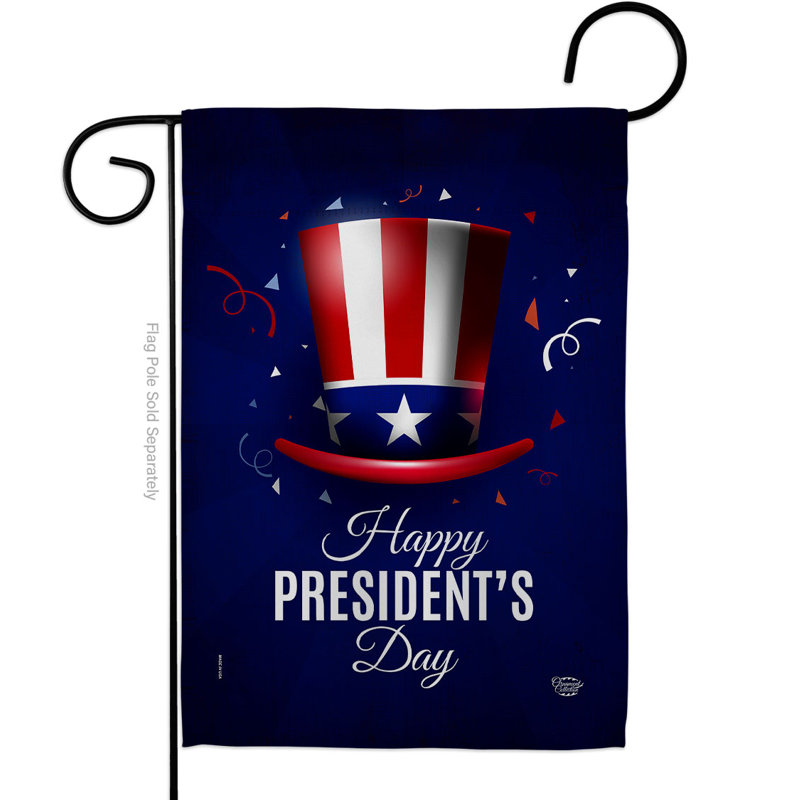 Drapeau de jardin en polyester 19 po x 13 po Happy President's Day